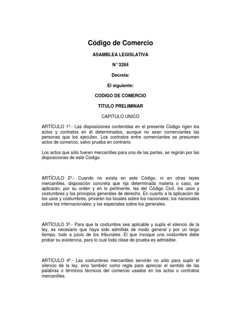 Código de Comercio de Costa Rica | PDF | Sociedad de responsabilidad ...