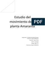 Estudio Del Movimiento de La Planta Amaranta Final