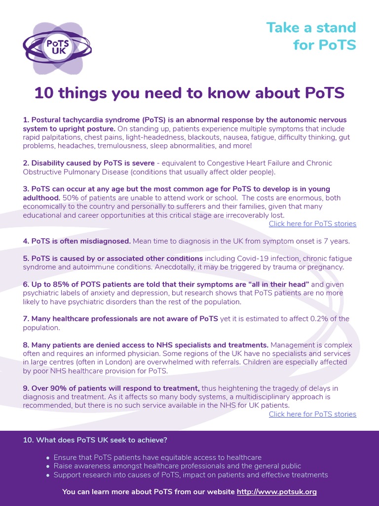 PoTS 10 Things You Need To Know Oct2021 PDF Health Sciences Human