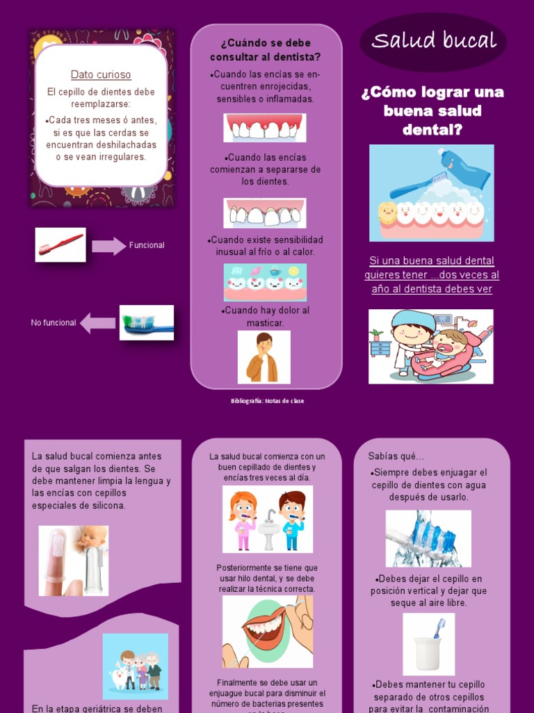 Tr ptico de cuidados para la salud dental 1 pdf cepillo de