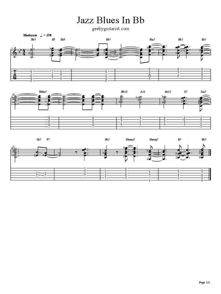Jazz Blues In Bb Pdf