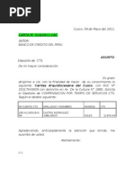 Carta a BCP - Solicitud de Chequeras