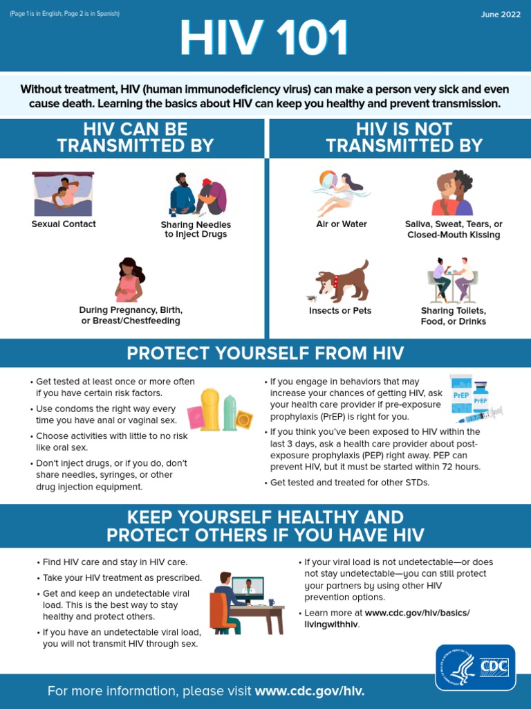 CDC Hiv Consumer Info Sheet Hiv 101 | PDF | Hiv | Health Sciences