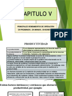 Capítulo 5 I Principales Rendimientos de Operación