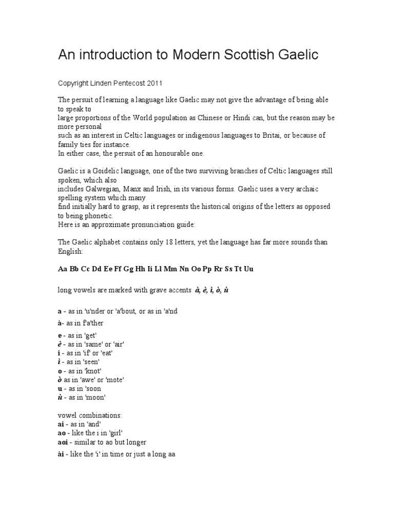 Gaelic pronunciation and 'tha' Irish Language English Language