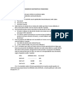 Examen de Matemáticas Financieras