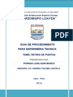 "Arzobispo Loayza": Guia de Procedimiento para Enfermeria Tecnica