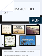 PRIMERA ACT. DEL 2.3 ANOTA Y EXPLICA FRASES