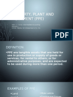 Property Plant and Equipment PPE