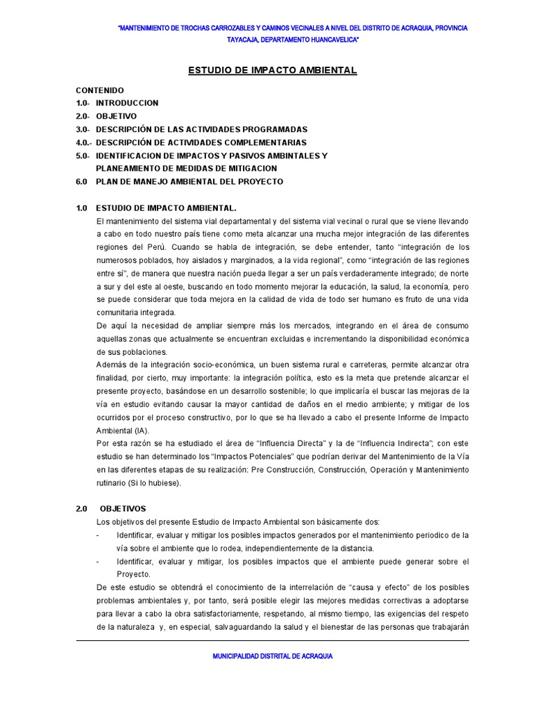 Impacto Ambiental | PDF | Entorno natural | La contaminación del aire