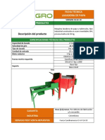 Ficha Tecnica Lavadora de Papa