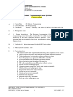 FD Robotic Programming Syllabus Covid19