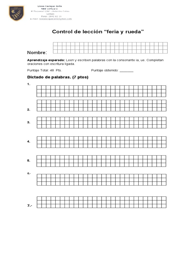 Control Matte Feria y Rueda | PDF