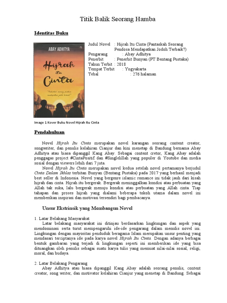 Resensi Novel Hijrah Itu Cinta Pdf