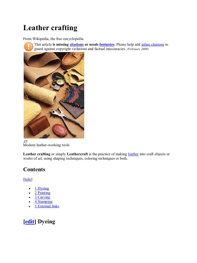 Leather Crafting PDF Nature