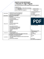 Rundown Acara Pernikahan Dena Tianandara & Fajar Nugraha