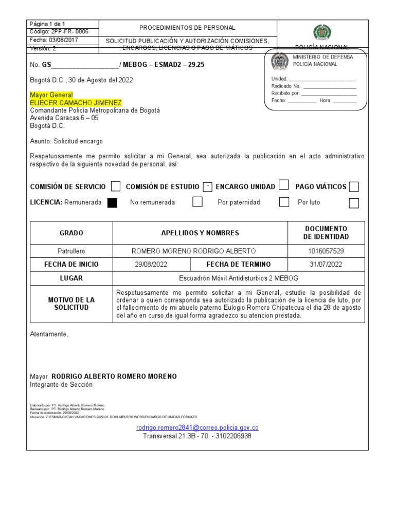 solicitud-de-licencia-de-luto-y-encargo-de-unidad-por-parte-de