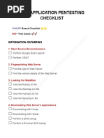 Web Application Checklist