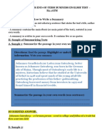 Guidelines for Summarizing Business English Tests