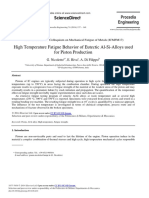 High Temperature Fatigue Behavior of Eutectic Al-Si-Alloys Used For Piston Production