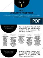 Part 3 - The 7 Literary Standards