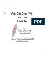 White Collar Crimes WCC Arbitration Indian Law 22jan2012 Ganesh Iyer