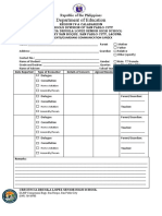 Parents Guardians Communication Cardex