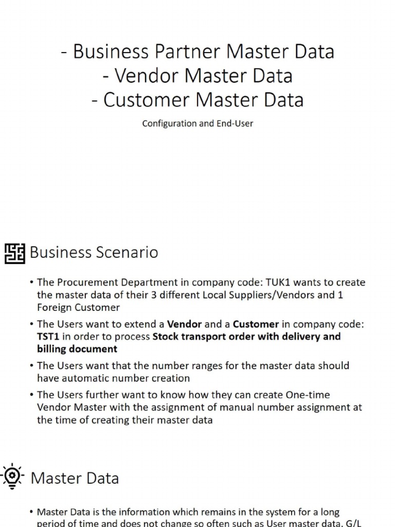 161 Vendor Master Data Useful PDF