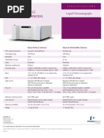 Flexar UVVis LC and UHPLC Detectors Specifications