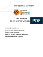 MGNM802 Export and Import Management