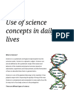 Use of Science Concepts in Daily Lives - Wikiversity