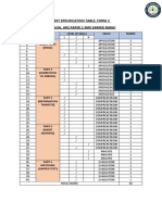 Test Specification Table for English Exam