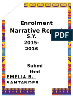 Enrolment Narrative Report PDF Free