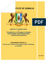 Assessment Report of The Economic Impacts of Covid 19 Global Outbreak On Puntland