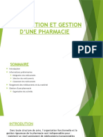 1.Organisation et gestion d'une pharmacie