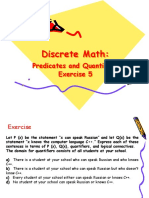Discrete Math Predicates and Quantifiers Exercise5