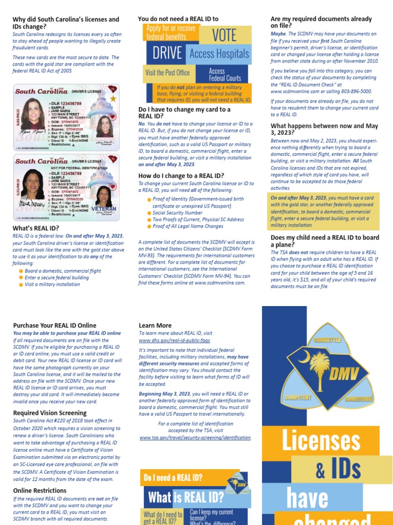 REAL ID Brochure PDF Identity Document Authentication