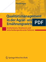 Siegfried Pöchtrager - Qualitätsmanagement in Der Agrar - Und Ernährungswirtschaft - Institutionen, Strukturen Und Entscheidungsrelevante Faktoren-Springer (2011)