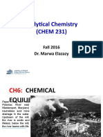 Chemical Equilibrium in Analytical Chemistry