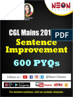 CGL Mains 2010-20: Sentence Improvement