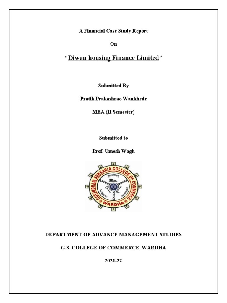 DHFL Financial Fraud Case Study Analysis | PDF | Financial Markets ...