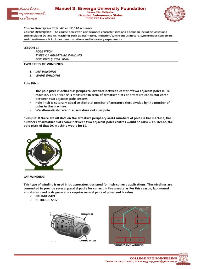 Armature Winding PDF Electrical Equipment Electrical Engineering