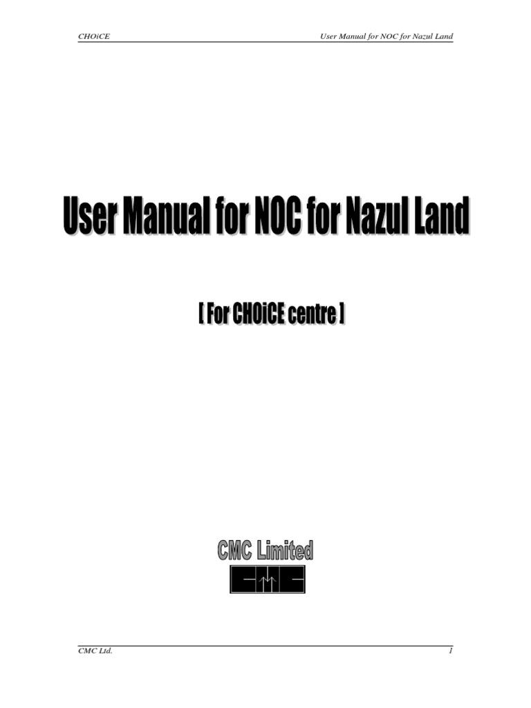 User Manual Noc Nazul | PDF | Button (Computing) | Menu (Computing)