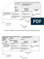 An Activity Matrix On Teaching Reading in Contextualization With English