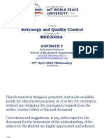 Unit 1 - Introduction To Metrology