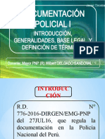 Documentación policial: Introducción, generalidades y definición de términos