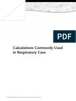 Calculations Commonly Used in Respiratory Care (Saunders)