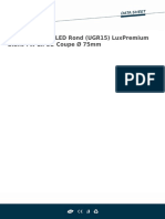 Spot Downlight LED Rond (UGR15) LuxPremium Blanc 7W LIFUD Coupe Ø 75mm 