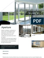 (8) Windows and Doors Materials
