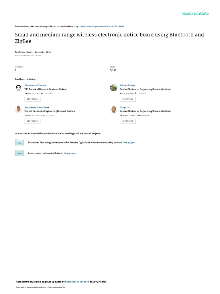 Small and Medium Range Wireless Electronic Notice Board Using Bluetooth